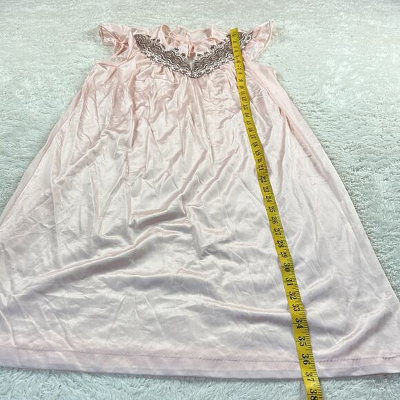 Vintage JC Penneys pale pink midi slip nightgown, size med - Picture 4 of 6